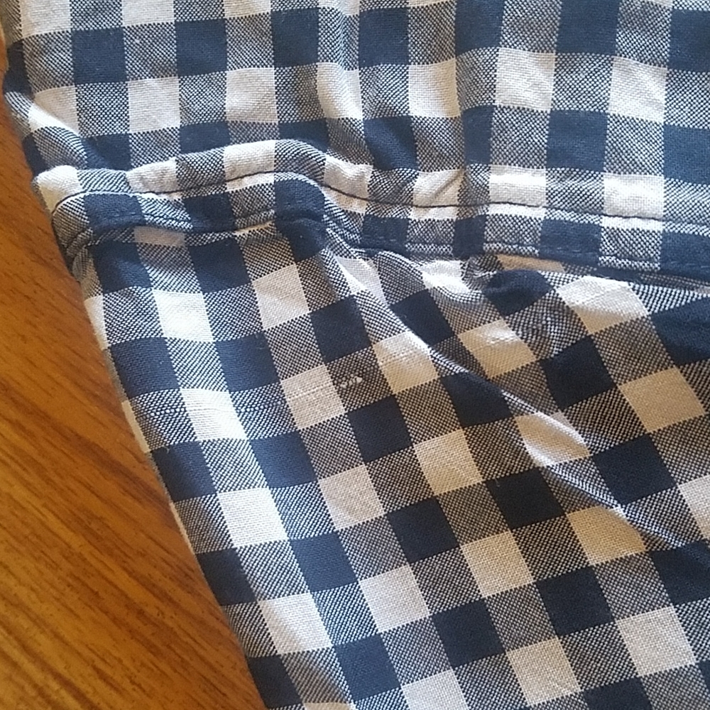 Blue ombre plaid button down - Picture 9 of 10